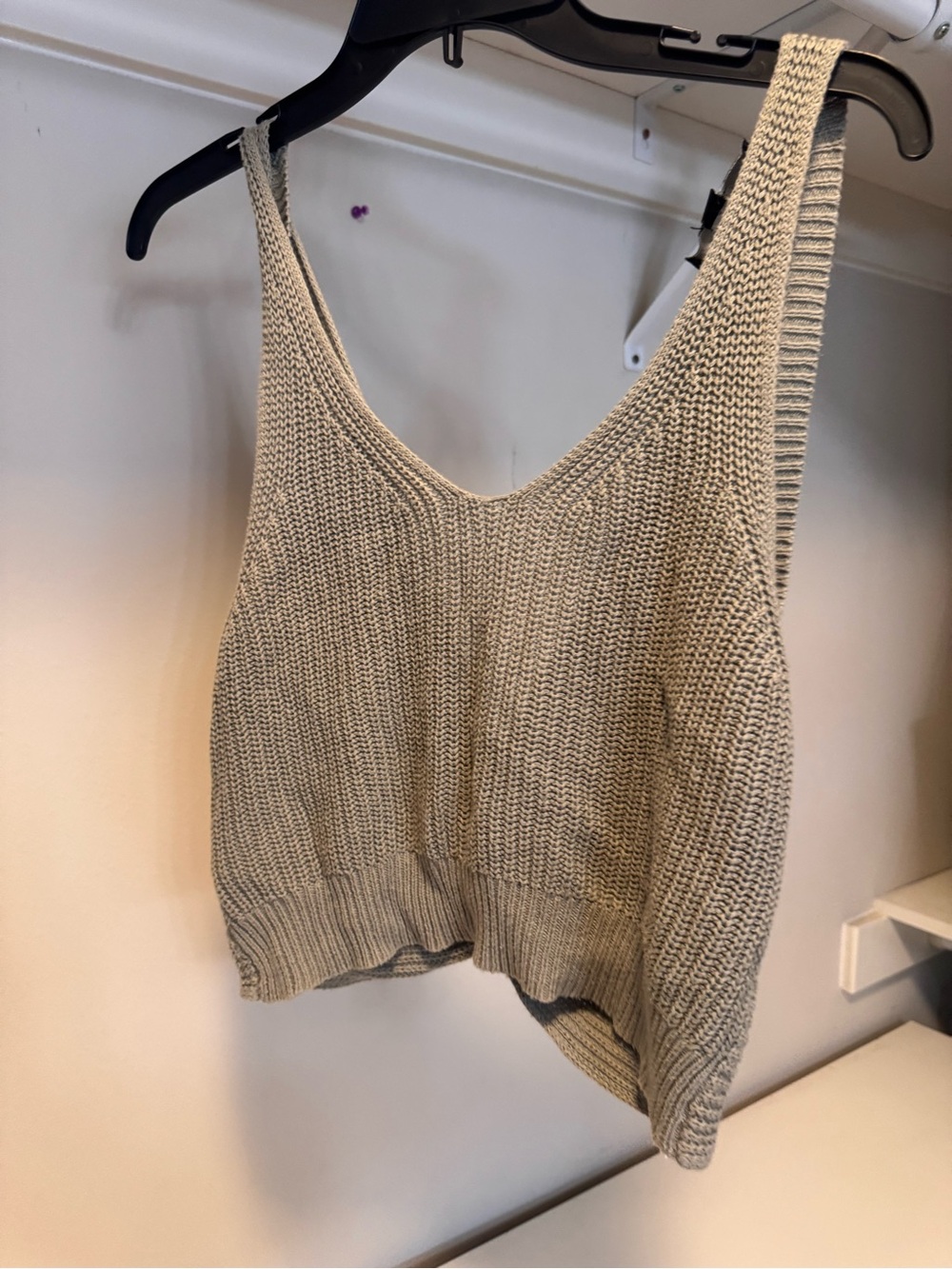 Sleeveless Knit crop Top in Olive — Classic Summer Layer